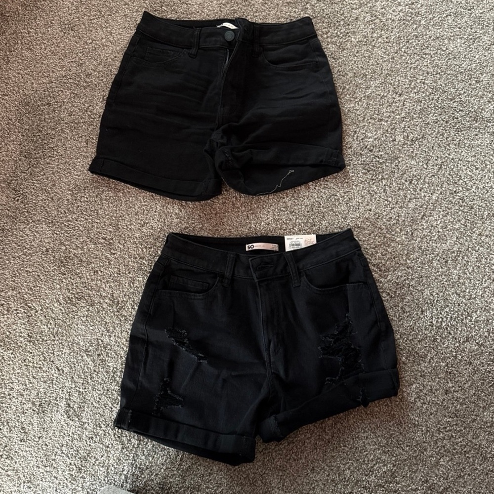 SO Women's Black Jean Shorts bundle